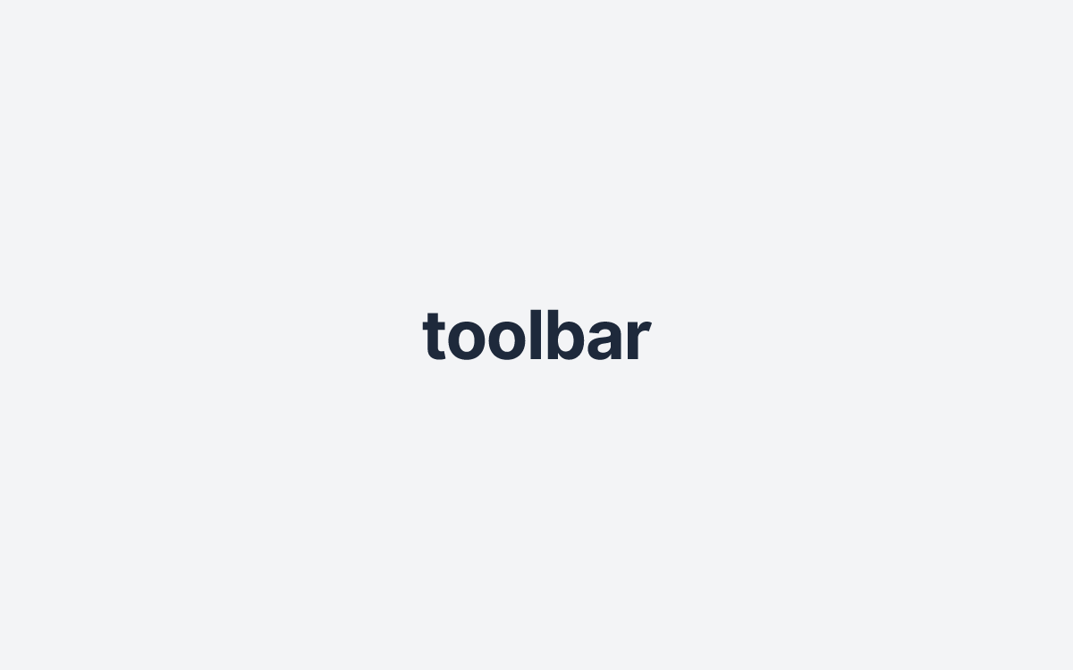 toolbar